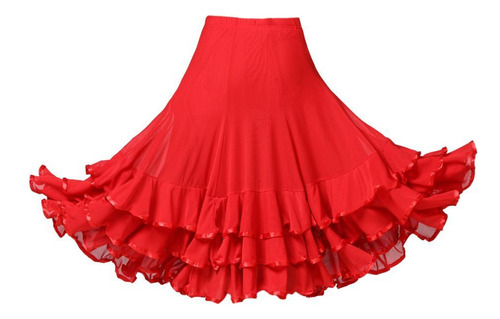 Mulheres Flamenco Dança Grande Swing Skirt Tango /