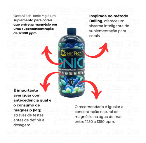 Elemento Mg Magnesio Balling Ocean Tech Ionic - 1000ml / 1l