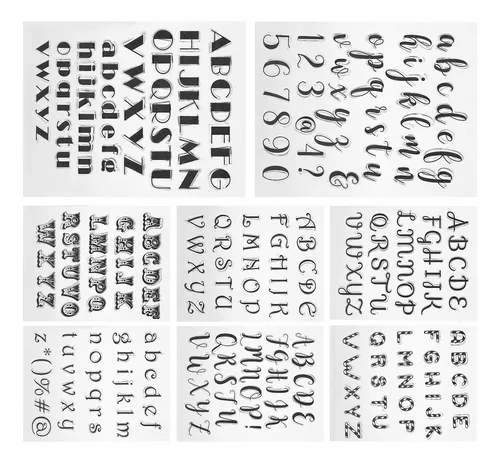 Tamanho pequeno/grande carimbo/selo alfabeto A-Z número 0-9 transparente  selos claros para diy scrapbooking/