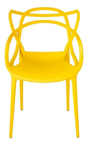 Cadeira de jantar Top Chairs Top Chairs Allegra, estrutura de cor  amarelo, 6 unidades