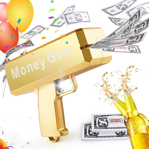 Pistola Lanza Billetes Cash Super Gun Fiesta Money Rain