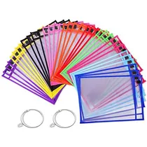 Comprar Paquete De 35 Bolsillos De Borrado Seco, Fundas De Plá...