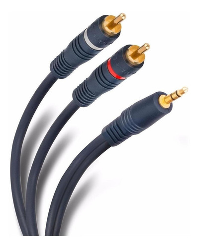 Cable Audio Extension Calidad 2x1 Plug 3.5mm Rca 1.8mts