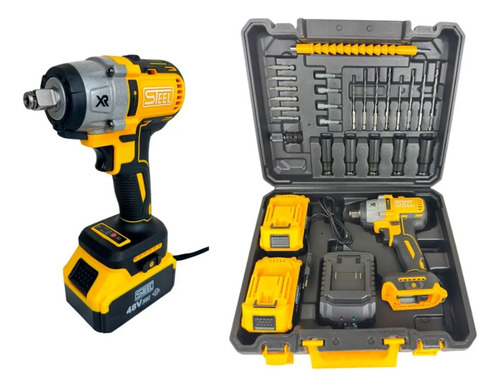 Chave De Impacto A Bateria 1/2 Pol. 48v 3100rpm Com Brinde