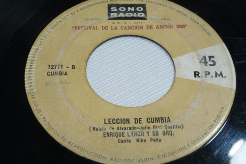 Jch- Enrique Lynch Y Orq. Leccion De Cumbia / Muñeca 45 Rpm