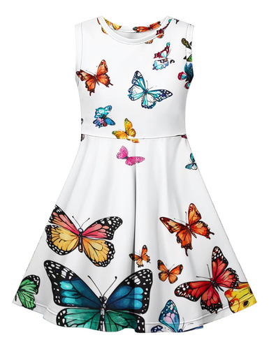 Vestido Feminino C Sem Mangas Elástico A Line Twirly Skater
