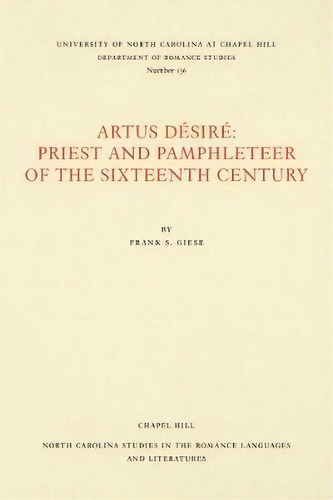 Artus Da (c)sira (c), De Frank S. Giese. Editorial University North Carolina Press, Tapa Blanda En Inglés