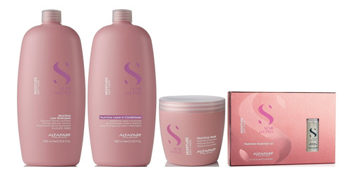 Shampoo 1000ml+acondic+mascarilla+ampollas Alfaparf Moisture