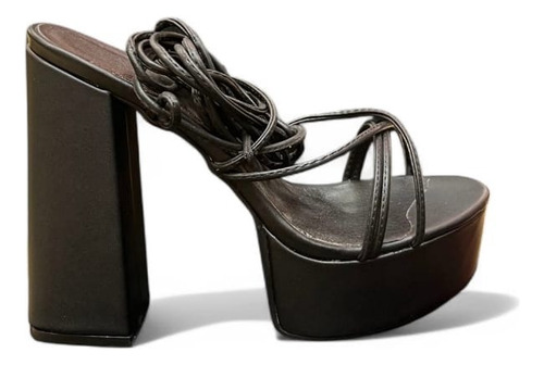 Sandalias De Plataforma Con Cordon
