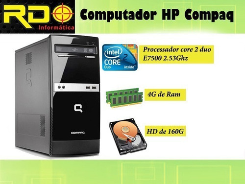 Imagem 1 de 4 de Cpu Hp Compaq 300b Core2duo 2.93ghz, 4 Gb Ddr3 Hd 160 Gb