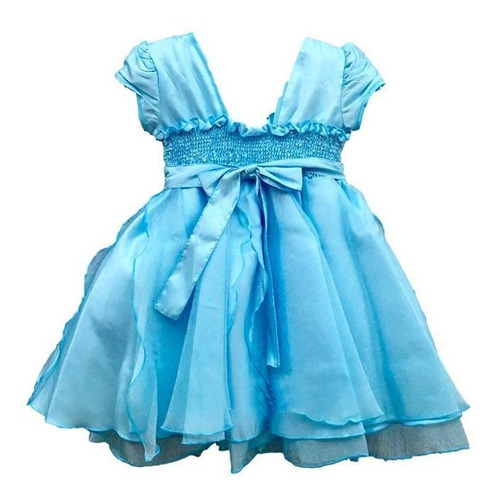 Vestido Infantil De Festa Da Frozen Elsa Luxo Com Tiara