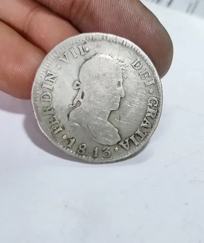 Moneda De Plata Ferdin Vii 1813 2 Reales (Usado)