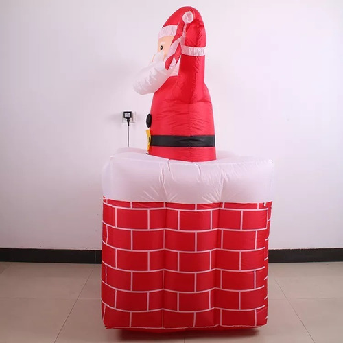 Inflable Navideño Multicolor 1.80 Mts Santa Claus Movimiento