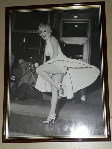 Cuadro Con Foto Blanco Y Negro Emblemática De Marilyn Monroe