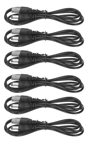 Cable De Alimentación Con Conector Dc De 5 V, 6 Unidades, Us