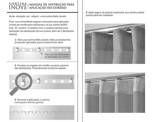 Cortina Inove Duplex Bellini Trilho Suisso 6,60 X 2,80m