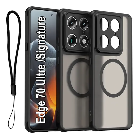 Capa Para Moto Edge 70 Ultra / Signature 5g Case Mag Safe Preto Capa