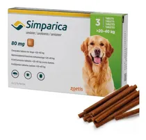Comprar Tableta Antipulgas Garrapatas Simparica  20 A 40kg  4 Meses