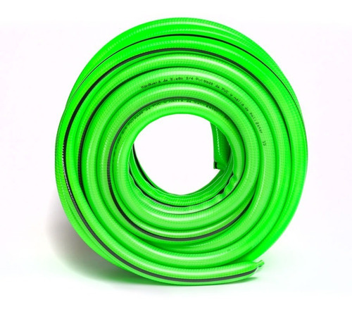Imagen 4 de 5 de Manguera Riego Pvc Mallada 1 Pulgada 25mm 25m Alta Presión Color Verde Lima
