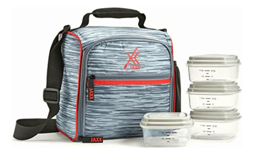 Jaxx, By Fit + Fresh, 5pc Meal Prep Insulated Lunch Bag With