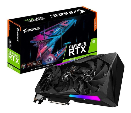 Placa De Video Gigabyte Geforce Rtx 3070 Master 8gb Gddr6 