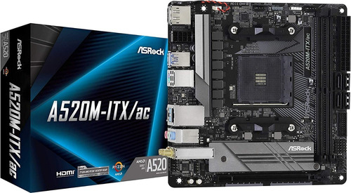 Motherboard Asrock A520m-itx/ac/amd Zen 3ª Gen/lga 1200/ddr4