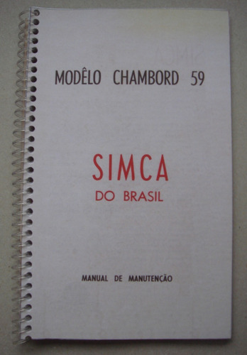 Manual Do Proprietário Simca Chambord 1959