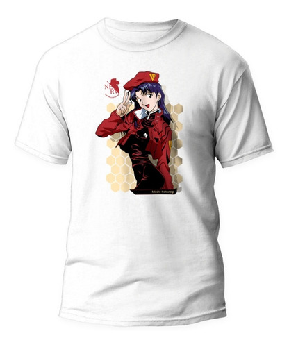 Polera Evangelion 6 Dtf Misato Katsuragi