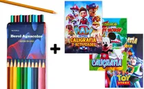 Comprar Colección Libros Caligrafía Para Colorear + Caja 12 Colores