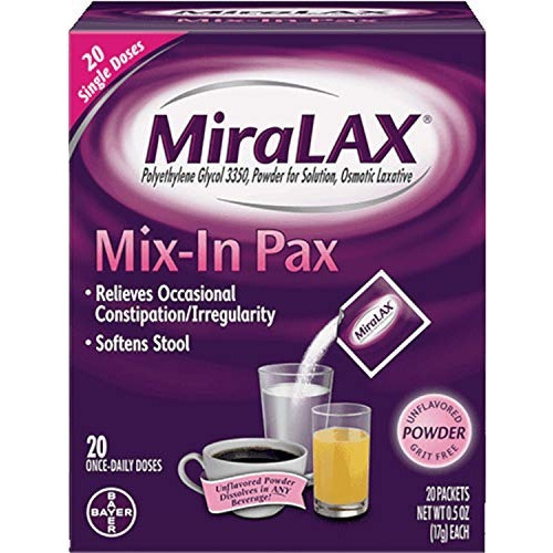 Miralax Mixin Pax Sin Sabor 20 Poco Paquetes