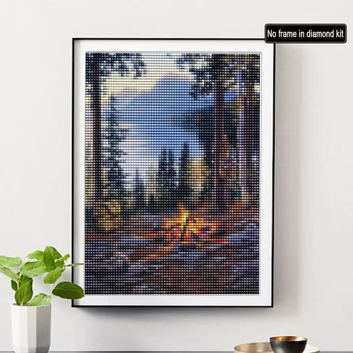 5d Diamond Painting Lake Forest Antorch Taladro Completo Por