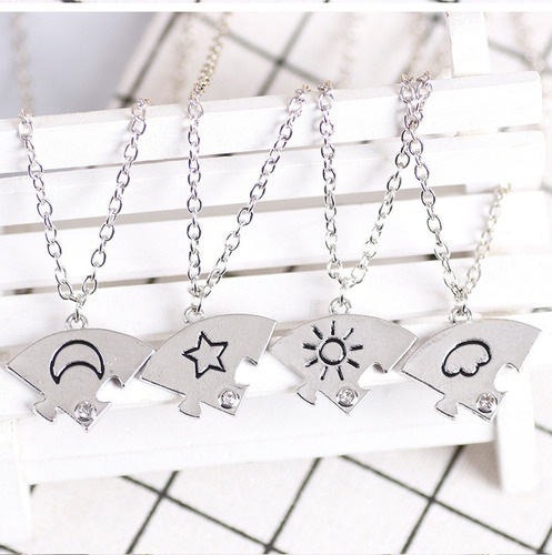 Collar De Joyería De Amistad Para Mejor Amiga, Conjunto De 4
