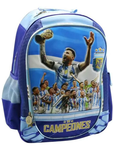 Mochila Espalda Afa 18 Argentina Messi Campeon Del Mundo