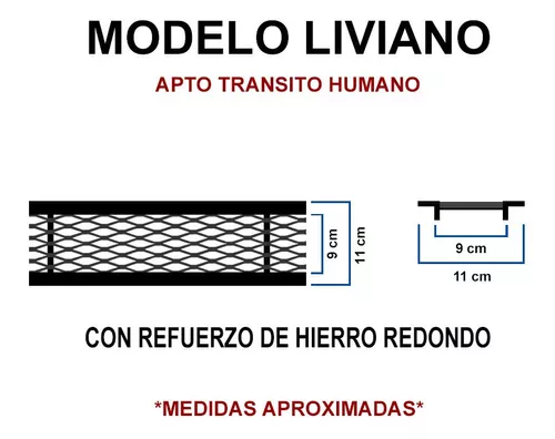 Rejilla Desague Pluvial Guardaganado 10x85