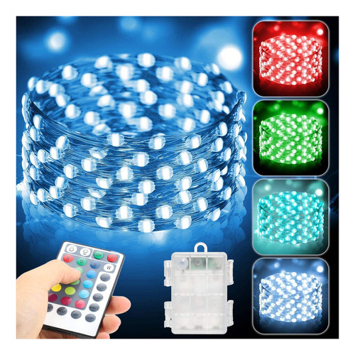 Anjaylia 50 Luces Led Multicolor De Hadas Funciona Con Pilas