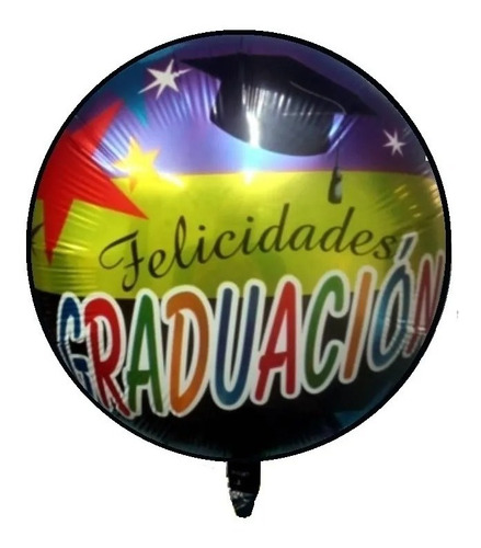 Pack X 10 Globos Metaliz Felicidades Graduacion 18 PuLG