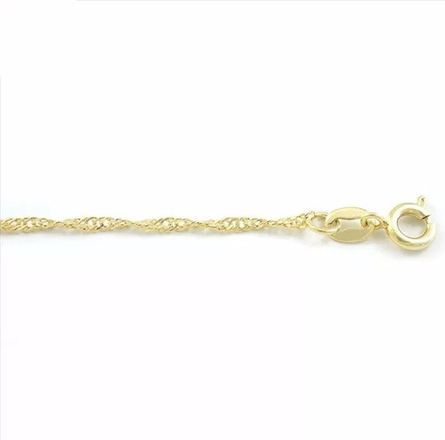 Corrente Para Pingente Singapura 45 Cm Folheada A Ouro 18k