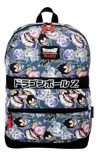Mochila Escolar Dragon Ball Z Villanos Dbz Backpack Color Azul Petróleo