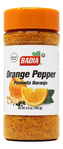 Badia Condimento Naranja Y Pimienta 184.3g Usa Sin Tacc