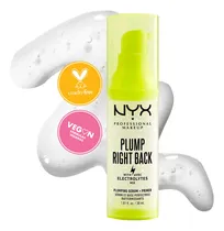 Comprar NYX Professional Makeup, Primer de maquillaje + Serum Plump Right Back, 30ml. Prebase hidratante que tonifica y revitaliza la piel, infusionada con electrolitos y ácido hialurónico, extiende tu makeup