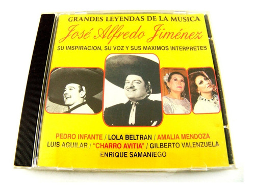 José Alfredo Jiménez Leyendas De La Música Dic 1 Cd Seminuev