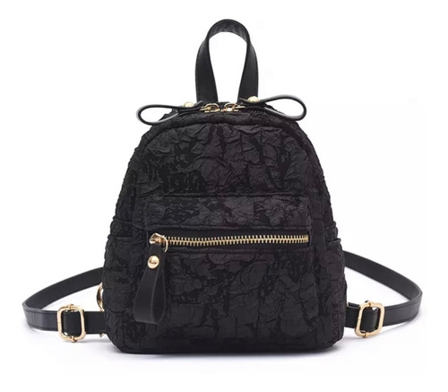 Mochila Mujer Impermeable Oxford Chica Tela Negro Diseñador
