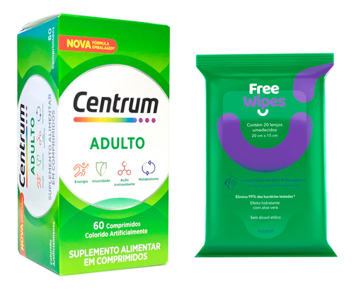 Vitamina Centrum De A A Z 60 Comprimidos Adulto + Brinde