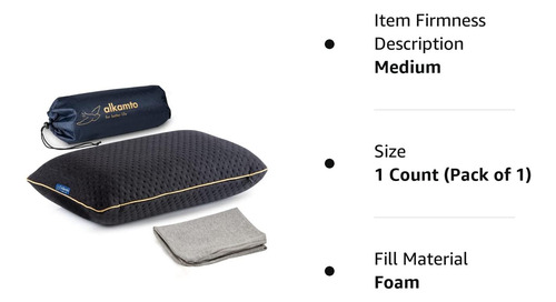 Almohada De Viaje Y Camping De Espuma Viscoelástica Cã...