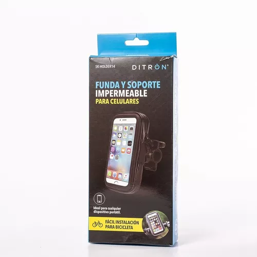 Soporte Con Funda Touch Celular Gps Impermeable Para Espejo De Moto Hasta  5.5 Pulgadas