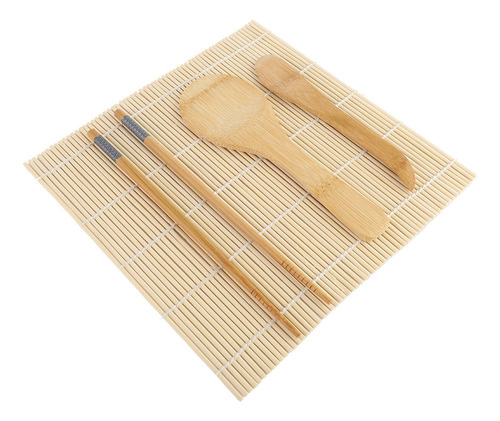 Kit De Sushi 100% De Bambú, Alfombrillas Enrollables Rice Pa