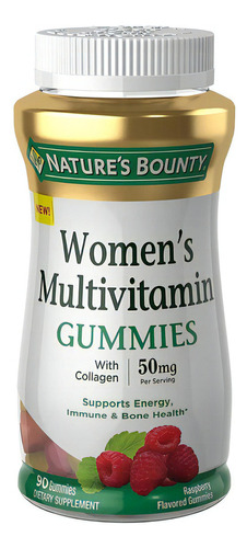 Natures Bounty Multivitaminico Mujer Sistema Inmune Energia Sabor Raspberry