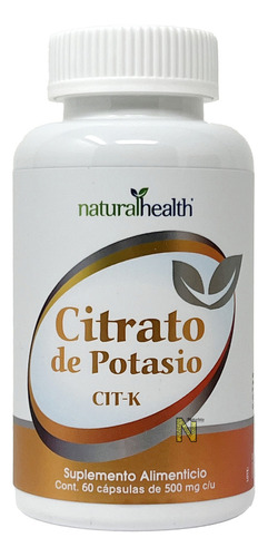 Citrato De Potasio (60 Caps) Naturalhealth Sabor CIT-K