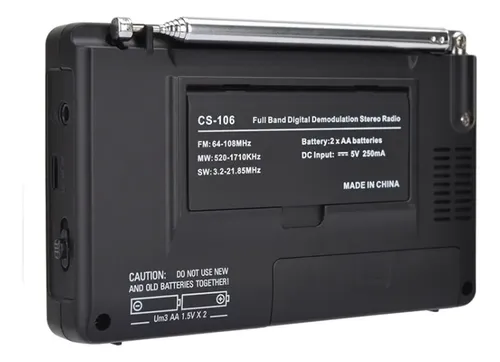 Receptor De Banda Completa De Rádio Fm/am/sw/lw/sound ,,zx | Frete