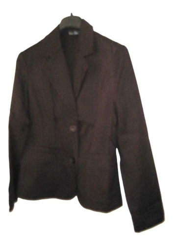 Blazer/chaqueta, Marron Osc, Entallado, Hao Wei, Talla S